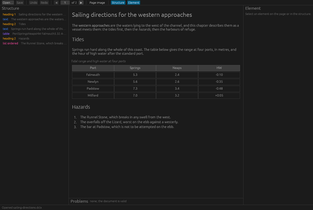 The same Segler window in the dark theme.